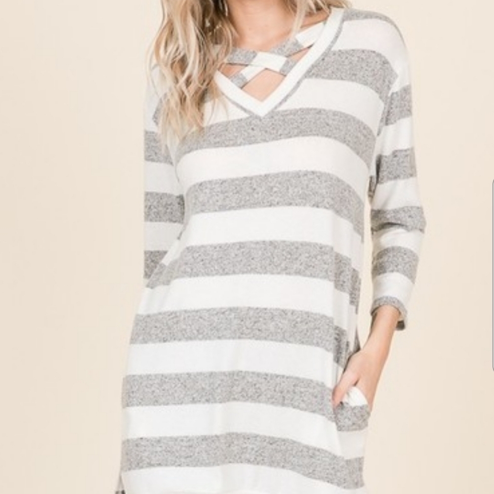 BNWT....Criss Cross Tunic